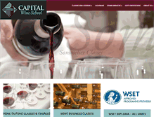 Tablet Screenshot of capitalwineschool.com